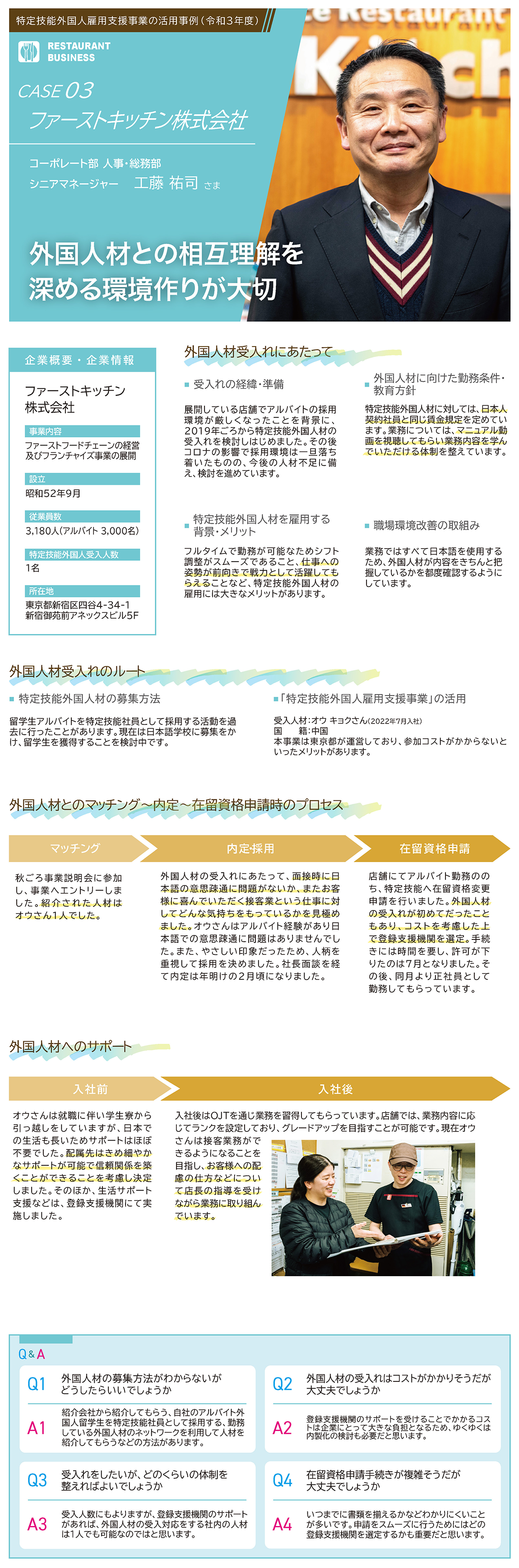 活用事例3｜ファーストキッチン株式会社