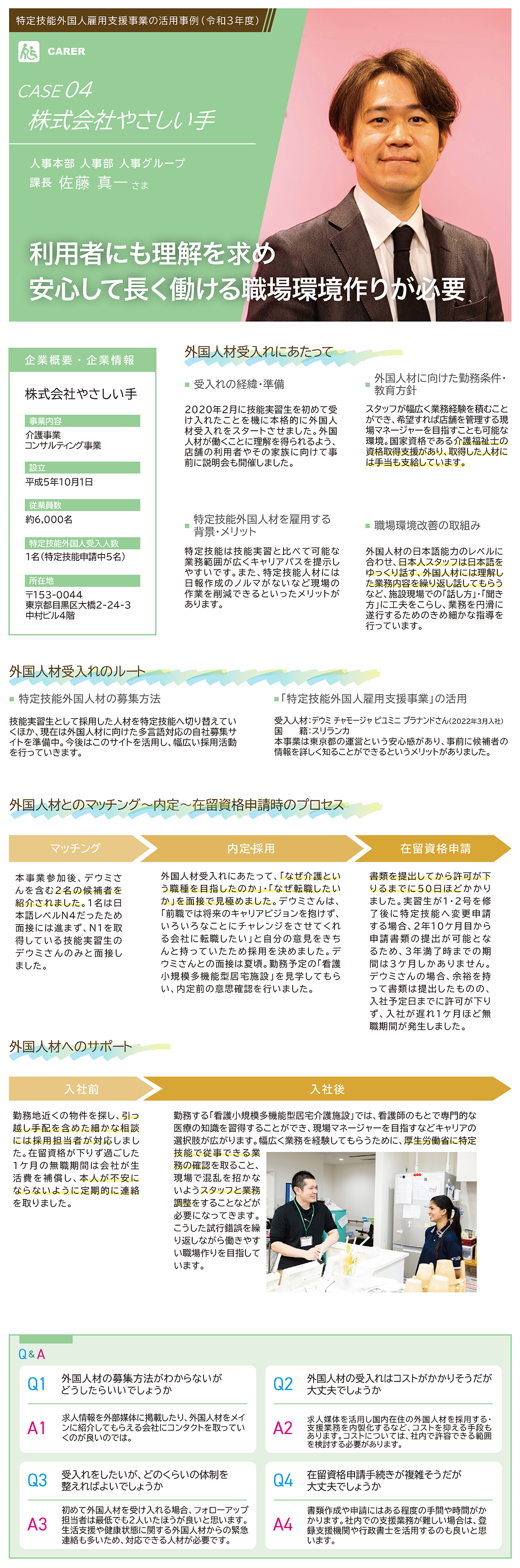 活用事例4｜株式会社やさしい手