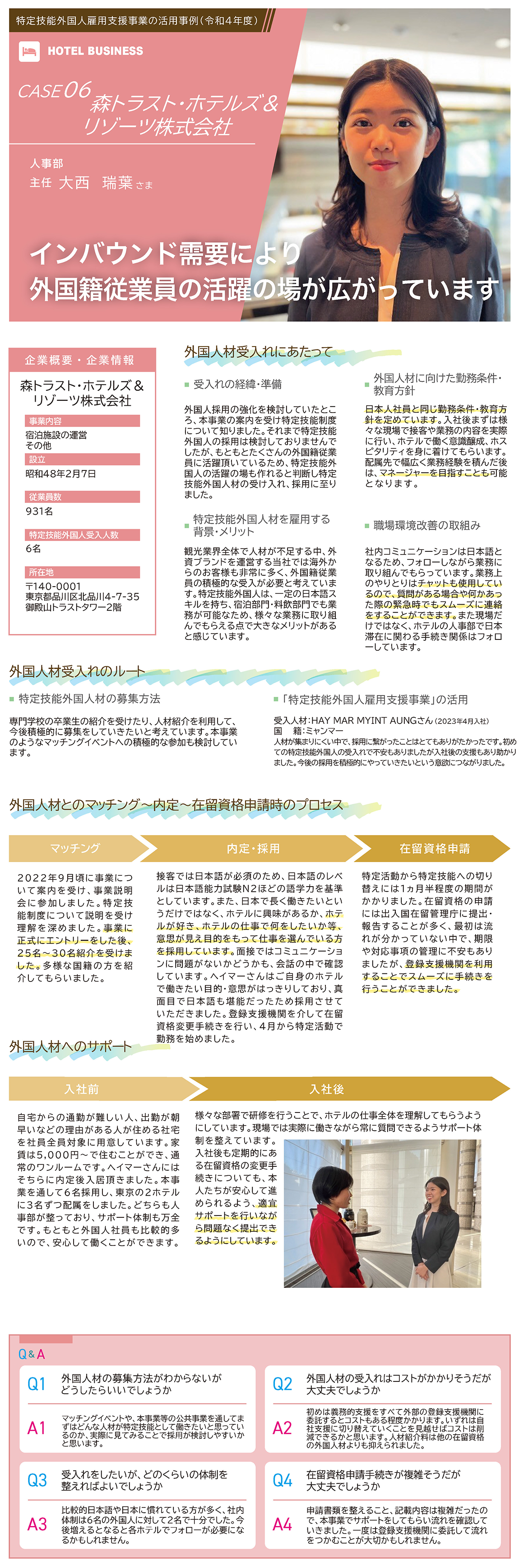 活用事例6｜森トラスト・ホテルズ & リゾーツ株式会社